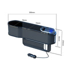 Vehicle Seat Gap Storage Box Organizer Front Seat Console Side Pocket ,Spec:, Wireless Charging Ordinary  Wire, No Wireless Charging Ordinary Wire, Wireless Charging Upgrade Wire, No Wireless Charging Upgrade Wire