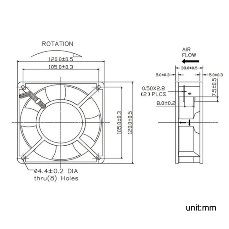 Cooling Fan 12cm Cabinet Power Distribution Cabinet Shaft, XIN RUI FENG XRX12038 110V Double Roller, XIN RUI FENG XRX1203 220V Double Roller, XIN RUI FENG XRX12038 380V Double Roller