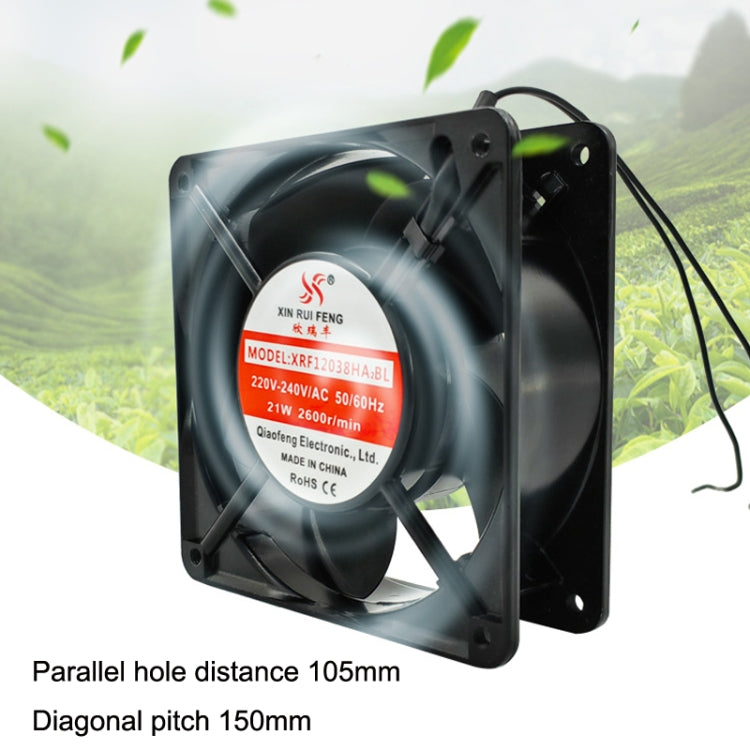 Cooling Fan 12cm Cabinet Power Distribution Cabinet Shaft, XIN RUI FENG XRX12038 110V Double Roller, XIN RUI FENG XRX1203 220V Double Roller, XIN RUI FENG XRX12038 380V Double Roller