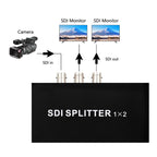1 In 2 Out SD-SDI / HD-SDI / 3G-SDI Distribution Amplifier Video SDI Splitter, 1 In 2 Out