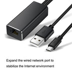 RJ45 Micro USB to 100M Ethernet Adapter Steady Watch Video, Micro USB