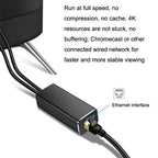 RJ45 Micro USB to 100M Ethernet Adapter Steady Watch Video, Micro USB