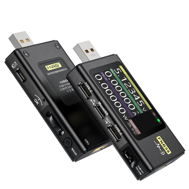 FNIRSI FNB58 USB Voltage Ammeter TYPE-C Fast Charge Power Tester, Bluetooth, Without Bluetooth