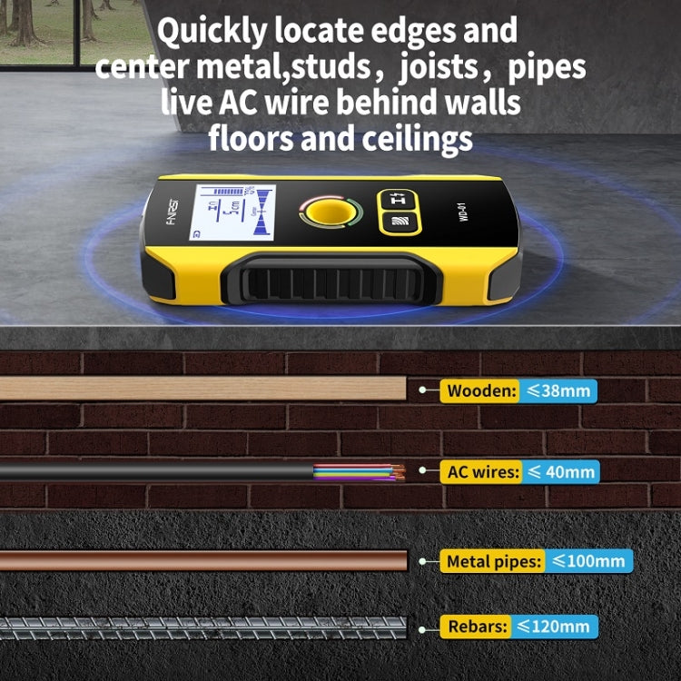 FNIRSI WD-01 Multifunctional Load-Bearing Wall Wire Metal Detector Dark Line Scanner, WD-01