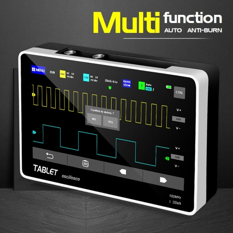 FNIRSI 1013D 1GS Sampling Dual Channel 100M Bandwidth Digital Oscilloscope, US Plug, 1013D