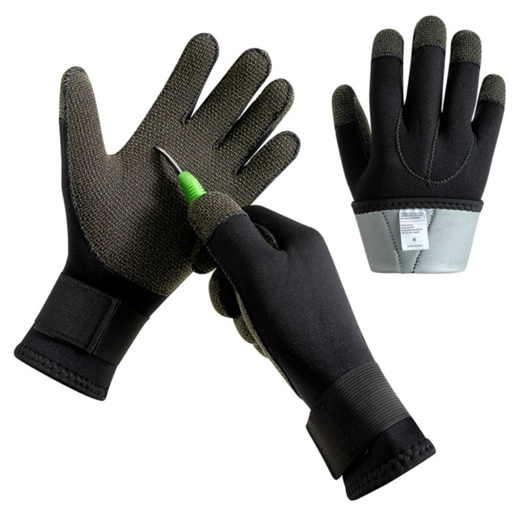 1pair 3mm Diving Gloves Swimming Fish Catching Non-slip Anti-stab Gloves For Adult, S, M, L, XL
