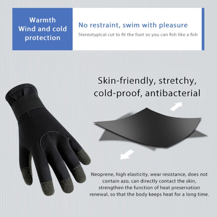 1pair 3mm Diving Gloves Swimming Fish Catching Non-slip Anti-stab Gloves For Adult, S, M, L, XL