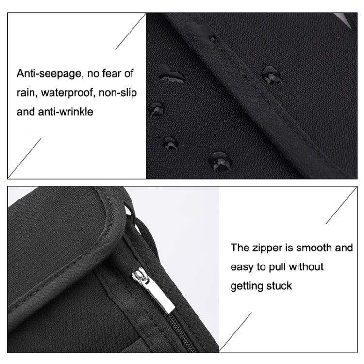ZD-WM-06 RFID Hanging Neck Bag Passport Bag Anti-scanning Anti-magnetic Messenger ID Bag, ZD-WM-06 Beige Yellow, ZD-WM-06 Black