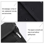 ZD-WM-06 RFID Hanging Neck Bag Passport Bag Anti-scanning Anti-magnetic Messenger ID Bag, ZD-WM-06 Beige Yellow, ZD-WM-06 Black