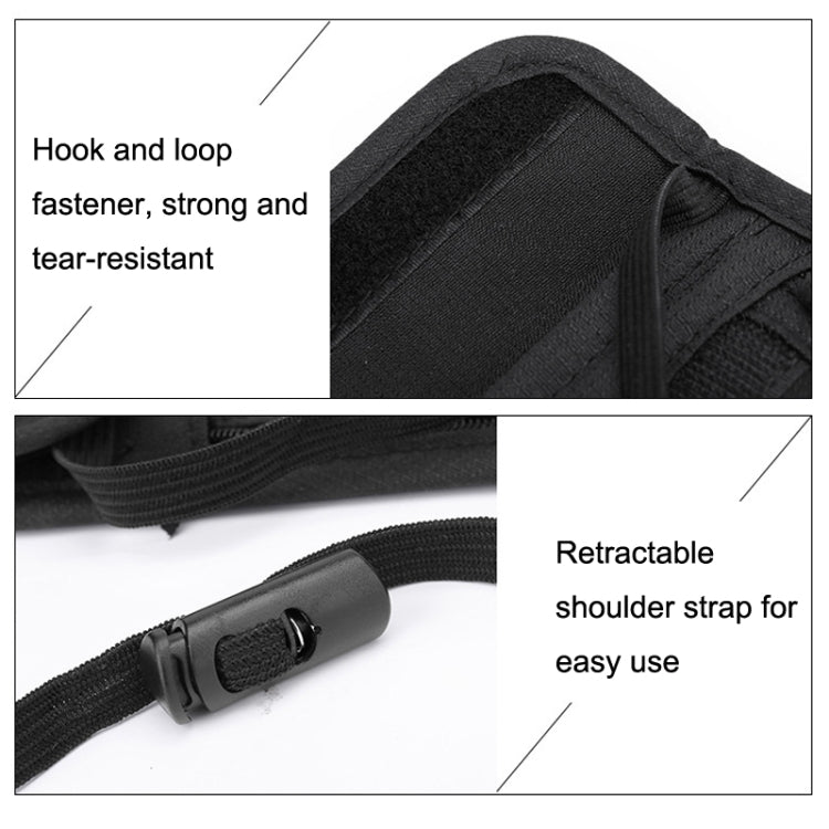 ZD-WM-06 RFID Hanging Neck Bag Passport Bag Anti-scanning Anti-magnetic Messenger ID Bag, ZD-WM-06 Beige Yellow, ZD-WM-06 Black
