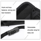 ZD-WM-06 RFID Hanging Neck Bag Passport Bag Anti-scanning Anti-magnetic Messenger ID Bag, ZD-WM-06 Beige Yellow, ZD-WM-06 Black