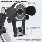 ZJ137 Suction Cup Car Phone Holder 2 In 1 Number Plate Phone Stand Truck Phone Mount, ZJ137 Black