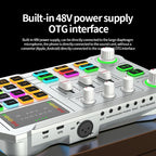 X10 Bluetooth Sound Card Studio Record With 48V XLR OTG Port Interface, X10