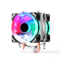 Desktop Computer Double Copper Tube CPU Radiator Super Quiet, 2 Tube Color Light 3-pin Double Fan, 2 Tube Without Light 3-pin Single Fan, 2 Tube Without Light 3-pin Double Fan, 2 Tube Red Light 3-pin Single Fan, 2 Tube Blue Light 3-pin Single Fan      ...