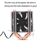 Desktop Computer Double Copper Tube CPU Radiator Super Quiet, 2 Tube Color Light 3-pin Double Fan, 2 Tube Without Light 3-pin Single Fan, 2 Tube Without Light 3-pin Double Fan, 2 Tube Red Light 3-pin Single Fan, 2 Tube Blue Light 3-pin Single Fan      ...