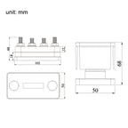 600A 48V RV&Ship Modification 4-way Large Electric DC Busbar, AOA4713C-M10, AOA4713CR-M10
