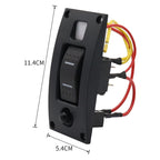 Marine Self-Locking Resetting Switch With Overload Protection Indicator Light, ON-OFF-ON 3 Switch, ON-OFF 2 Switch, ON-OFF-ON 3 Switch (Printed), Square 5V 3.4A Car Charging Panel