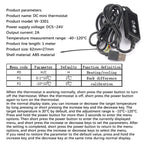 W-3301 Intelligent Digital Display Thermostat Pet Heating Pad Milk Warmer Thermostat Controller, W-3301