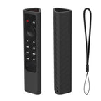 For NVIDIA Shield TV Pro 4K HDR Remote Control Silicone Case With Lanyard, YK010 Black