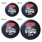 PVC Faux Leather Spare Wheel Cover Rear Tire Protector, 14 inch, 15 inch, 16 inch, 17 inch