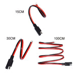2pcs 20A Solar Car Battery SAE Power Extension Cable, 15cm, 30cm, 100cm