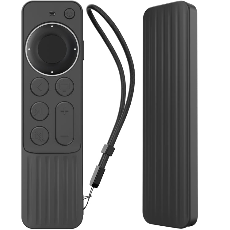 For Apple TV Siri Remote 2/3 AhaStyle PT166 Remote Controller Silicone Protective Case Striped Non-Slip Anti-Drop Cover