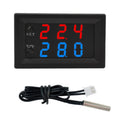 W2809 Digital Display Dual Display Thermostat Hatching Pet House Intelligent Waterproof NTC Temperature Control Instrument, W2809