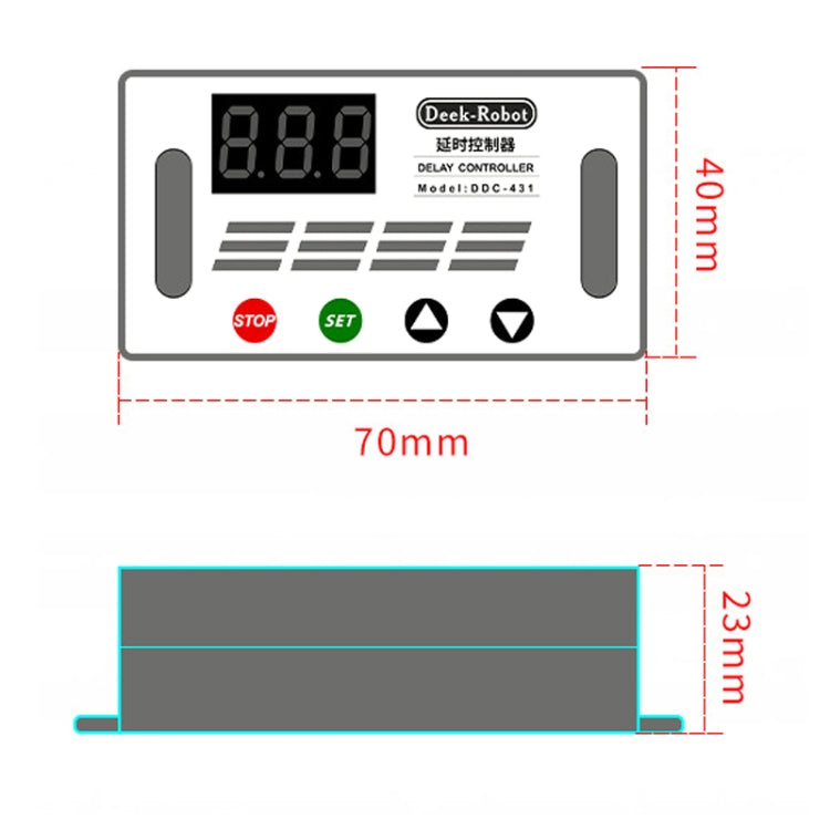 Deek-Robot DDC-431 Timer Delay Relay Switch Digital LED Display Delay Controller, Delay Controller