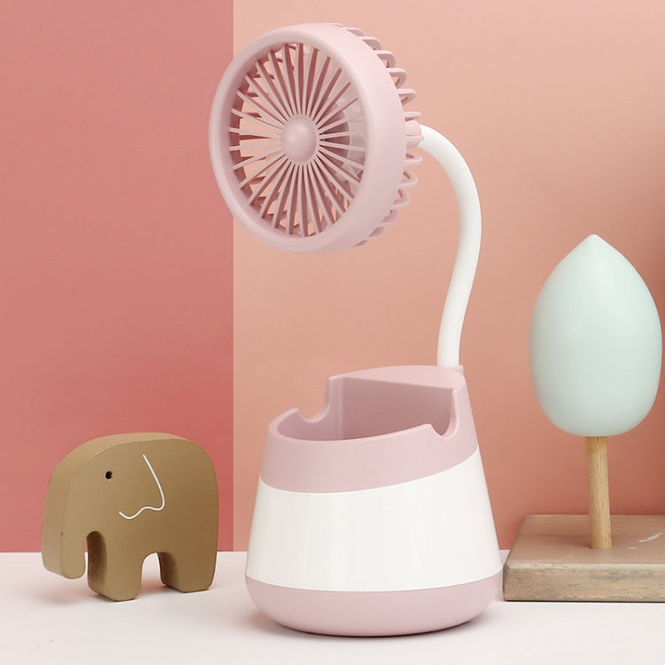 276A USB Charging Desktop Pen Holder Fan with Phone Holder Function Student Dormitory Portable Fan, 276A (Pink), 276A (Blue), 276A (Green), 276A (Black), 276A (Yellow)