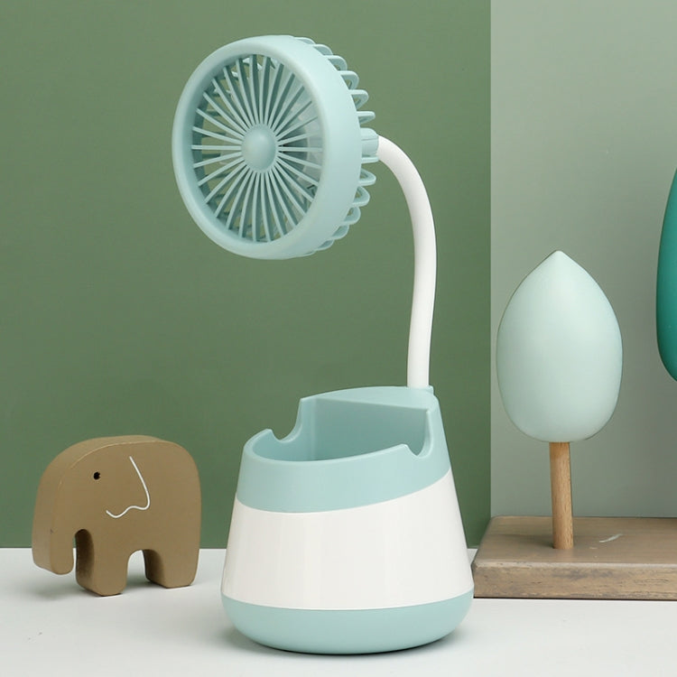 276A USB Charging Desktop Pen Holder Fan with Phone Holder Function Student Dormitory Portable Fan, 276A (Yellow), 276A (Pink), 276A (Blue), 276A (Green), 276A (Black)