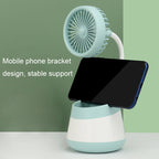 276A USB Charging Desktop Pen Holder Fan with Phone Holder Function Student Dormitory Portable Fan, 276A (Pink), 276A (Blue), 276A (Green), 276A (Black), 276A (Yellow)