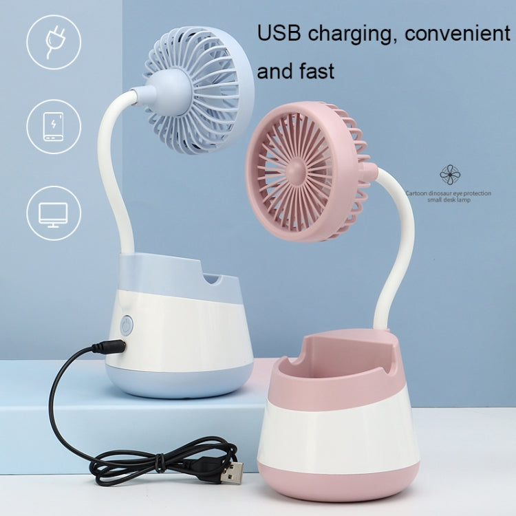 276A USB Charging Desktop Pen Holder Fan with Phone Holder Function Student Dormitory Portable Fan, 276A (Pink), 276A (Blue), 276A (Green), 276A (Black), 276A (Yellow)