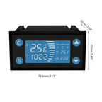 W-1213 Intelligent Digital Display Fish Tank Climbing Pet Thermostat Planting Hatch Breeding Temperature Controller, W-1213