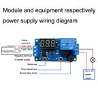 DK-C-01 Car Programmable Timing LCD Digital Display Relay Module Can Control DC AC Delay Relay, 220V