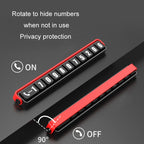 Aluminum Alloy Temporary Parking Number Plate Interior Decoration