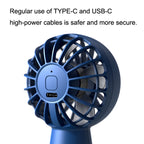 USB Outdoor Mini Handheld Brushless Motor Fan, Style:, 1200mAh, 1500mAh