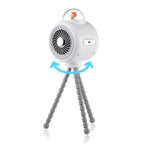 Baby Stroller Fan Home Mute Outdoor Cooling Portable Rabbit Octopus Fan, With Shake Head (White), Without Shake Head (White), Without Shake Head (Pink)