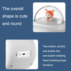 Baby Stroller Fan Home Mute Outdoor Cooling Portable Rabbit Octopus Fan, With Shake Head (White), Without Shake Head (White), Without Shake Head (Pink)