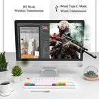 Ajazz K870T 87-Key Hot Swap Bluetooth/Wired Dual Mode RGB Backlight Office Game Mechanical Keyboard, Hot Swap Tea Shaft (Black), Hot Swap Red Shaft (White), Hot Swap Red Shaft (Black), Hot Swap Green Shaft (Black), Hot Swap Green Shaft (White)         ...