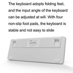 Ajazz K870T 87-Key Hot Swap Bluetooth/Wired Dual Mode RGB Backlight Office Game Mechanical Keyboard, Hot Swap Tea Shaft (Black), Hot Swap Red Shaft (White), Hot Swap Red Shaft (Black), Hot Swap Green Shaft (Black), Hot Swap Green Shaft (White)         ...