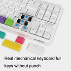 Ajazz K870T 87-Key Hot Swap Bluetooth/Wired Dual Mode RGB Backlight Office Game Mechanical Keyboard, Hot Swap Tea Shaft (Black), Hot Swap Red Shaft (White), Hot Swap Red Shaft (Black), Hot Swap Green Shaft (Black), Hot Swap Green Shaft (White)         ...