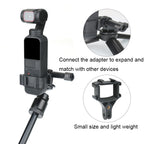RCSTQ for DJI Pocket 2 Expansion Adapter Holder Camera Fixed Connection Accessories, Black, Bracket+Adapter