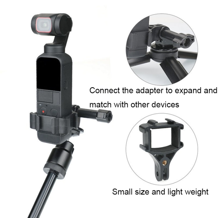 RCSTQ for DJI Pocket 2 Expansion Adapter Holder Camera Fixed Connection Accessories, Black, Bracket+Adapter