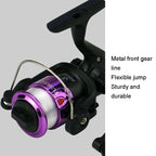 YUMOSHI JL200 Spinning Reel With Line, With Line(Electroplated Yellow), With Line(Electroplated Red), With Line(Electroplated Silver), With Line(Electroplated Green), With Line(Electroplated Blue)