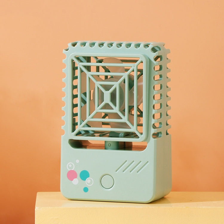 820 Mini Desktop USB Charging Fan Handheld Portable Dormitory Square Small Fan, 820 (Milk White), 820 (Coral Pink), 820 (Forest Green), 820 (Sky Blue)