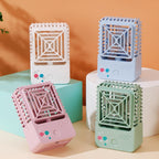 820 Mini Desktop USB Charging Fan Handheld Portable Dormitory Square Small Fan, 820 (Milk White), 820 (Coral Pink), 820 (Forest Green), 820 (Sky Blue)