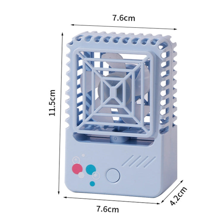 820 Mini Desktop USB Charging Fan Handheld Portable Dormitory Square Small Fan, 820 (Milk White), 820 (Coral Pink), 820 (Forest Green), 820 (Sky Blue)