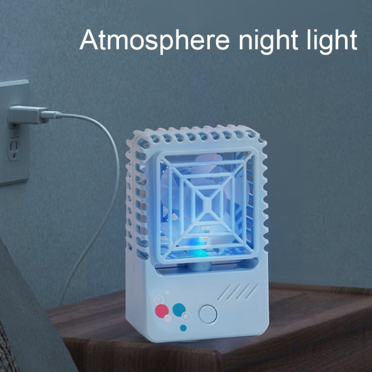820 Mini Desktop USB Charging Fan Handheld Portable Dormitory Square Small Fan, 820 (Milk White), 820 (Coral Pink), 820 (Forest Green), 820 (Sky Blue)