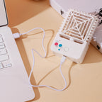 820 Mini Desktop USB Charging Fan Handheld Portable Dormitory Square Small Fan, 820 (Milk White), 820 (Coral Pink), 820 (Forest Green), 820 (Sky Blue)
