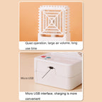 820 Mini Desktop USB Charging Fan Handheld Portable Dormitory Square Small Fan, 820 (Milk White), 820 (Coral Pink), 820 (Forest Green), 820 (Sky Blue)